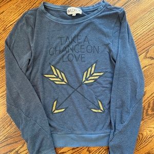 Wildfox Navy Graphic Sweatshirt